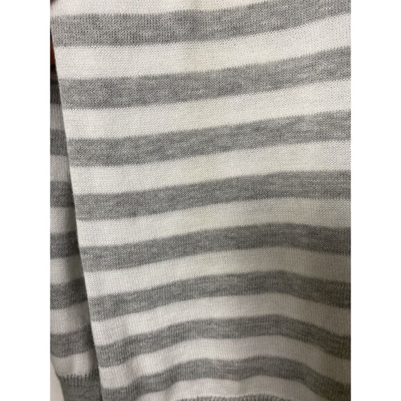 Time And Tru Sweater Top Gray Striped Size XL Pullover Long Sleeve 16-18 - Picture 4 of 13